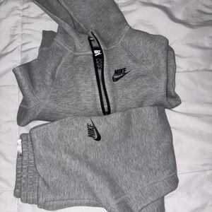 Nike Kids Gray Joggers and Hoodie Set